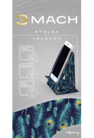 3MACH Stojak na telefon - Pawie pióra