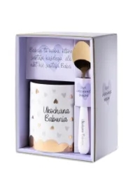 Zestaw Kubek+Łyżka dla Babci - Ukochana Babunia