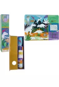 Silikonowa mata z łamigłowkami i grami Dinozaury