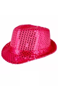 Ozdoba karnawałowa Kapelusz w cekiny różowy