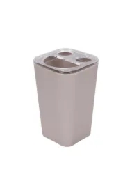Fala kubek na szczoteczki cuboid beige