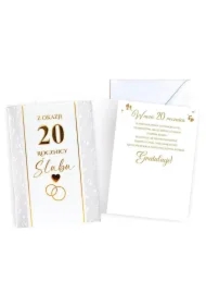 Karnet Rocznica ślubu 20