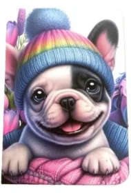 Notatnik ozdobny A7/48K gładki TW Piesek w czapce