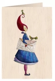 Karnet drewniany C6 + koperta List