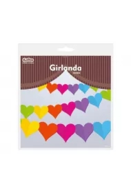 Girlanda papierowa kolorowe serduszka