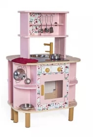 Dwustronna drewniana kuchnia Twist z 8 akcesoriami 3+