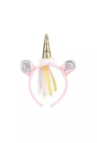 Opaska do włosów Jednorożec z uszkami, grzywą i rogiem