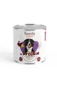 Puszka dla psa, bogata w królika, z gruszkami, adult