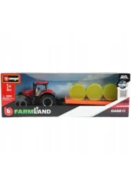 Bburago traktor z przyczepą case ih optum 300 cvx maszyna rolnicza