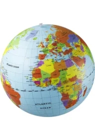 Dmuchany globus piłka 50 cm - Świat, piłka