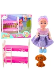 Laleczka mini w sukience + akcesoria