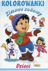 Kolorowanka. Zimowe zabawy - Dzieci