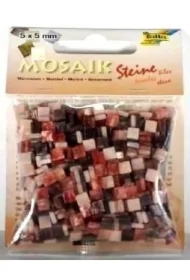 Mozaika kamyczki marmurkowe 5x5mm czerwona