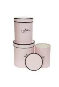 Pudełko Flower Box 3 szt różowy