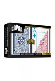 Legacy, karty do gry w rozmiarze pokerowym, indeks jumbo, podwójny zestaw (czerwony i niebieski)