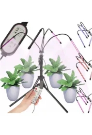 Lampa do roślin LED uprawy wzrostu panel na statywie 4x80LED