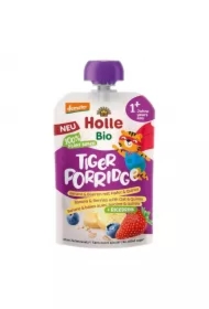 Mus owocowy z napojem ryżowym i zbożami banan&jagody + owiec&komosa ryżowa