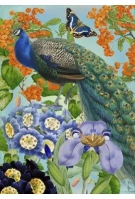 Karnet B6 brokat z kopertą Paw