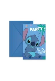Zaproszenia z kopertami Stitch & Angel Disney 6 szt