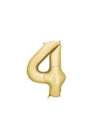 Balon foliowy cyfra 4 86cm złoty