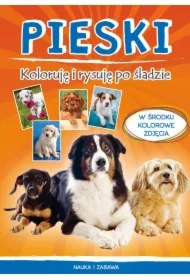 Pieski. Koloruję i rysuję po śladzie