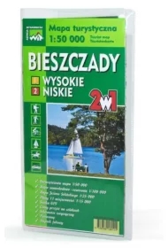 Mapa turystyczna Bieszczady Wysokie i Niskie 2w1 1:50 000