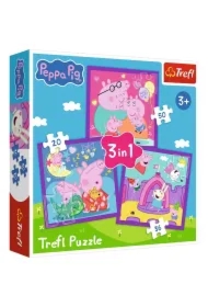 Puzzle 3w1 Zwyczaje świnki Peppy