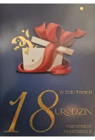 Karnet Urodziny 18 męskie