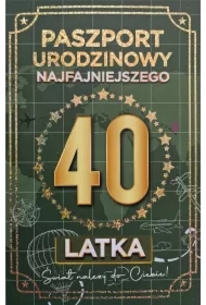 Karnet Urodziny 40 Nowy paszport męskie
