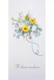 Karnet Urodziny DL U21 - Słoneczniki