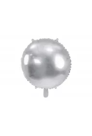 Balon foliowy okrągły Pastylka srebrny