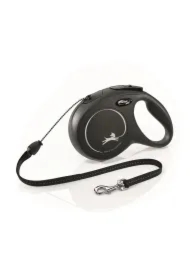 Smycz New Classic SZNUREK 8 m, ROZM. M, CZARNA, 20 kg