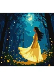 Malowania po numerach - Dziewczyna wśród świetlik