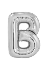 Balon foliowy litera B srebrna 59x86cm