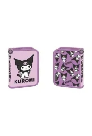 Piórnik dwuklapkowy bez wyposażenia Kuromi violet