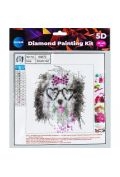 Zdjęcia - Rysowanie Centrum Diamentowa mozaika 5D - Dog in glasses 