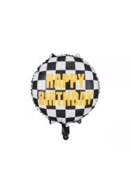 Balon foliowy Szachownica Happy Birthday