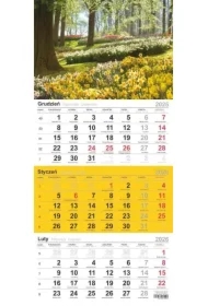 Kalendarz 2026 trójdzielny Leśne kwiaty