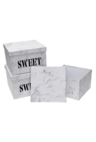 Pudełko Flower Box 3 szt Sweet biały