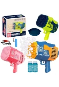 Pistolet na bańki na baterie 132 otwory MIX