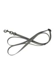 Smycz dla psa 3w1 z wytrzymałej gumy, szara, 16mm/1, 00-1, 80 m