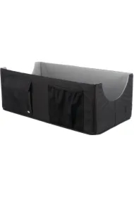 Fotelik samochodowy podwójny, dla psa/kota czarny/szary, 80 x 28 x 39 cm