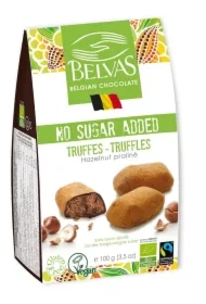 Belgijskie czekoladki trufle z orzechami laskowymi bez dodatku cukrów bezglutenowe