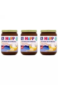 Przysmak na Dobranoc Kaszka manna z mlekiem i bananami po 4. miesiącu zestaw