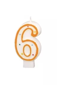 Świeczka cyferka 6 kropki