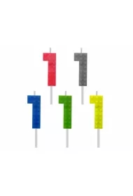 Świeczka urodzinowa Klocki, cyfra 1