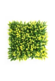 Roślina, do dekoracji akwarium, zielono-żółta, plastikowa, 25 cm x 25 cm, morski dywan