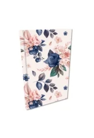 Notes A5 w kratkę Soft Touch Niebieskie Róże