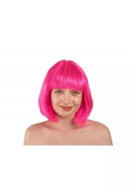 Peruka Kleopatra neonowy róż