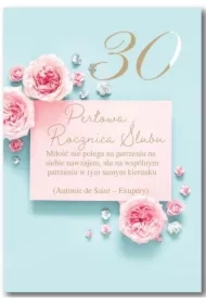 Kartka okolicznościowa Rocznica ślubu 30